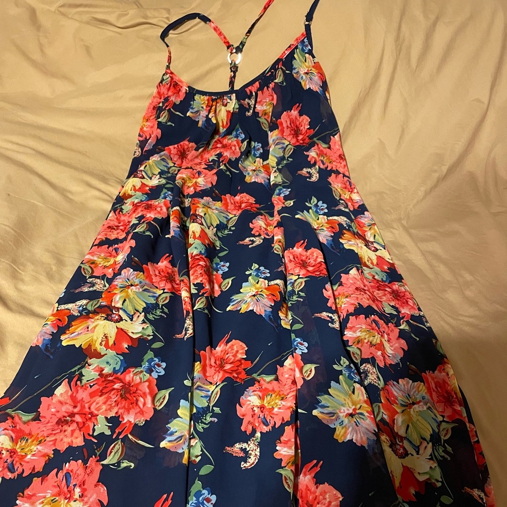 T back floral short sundress